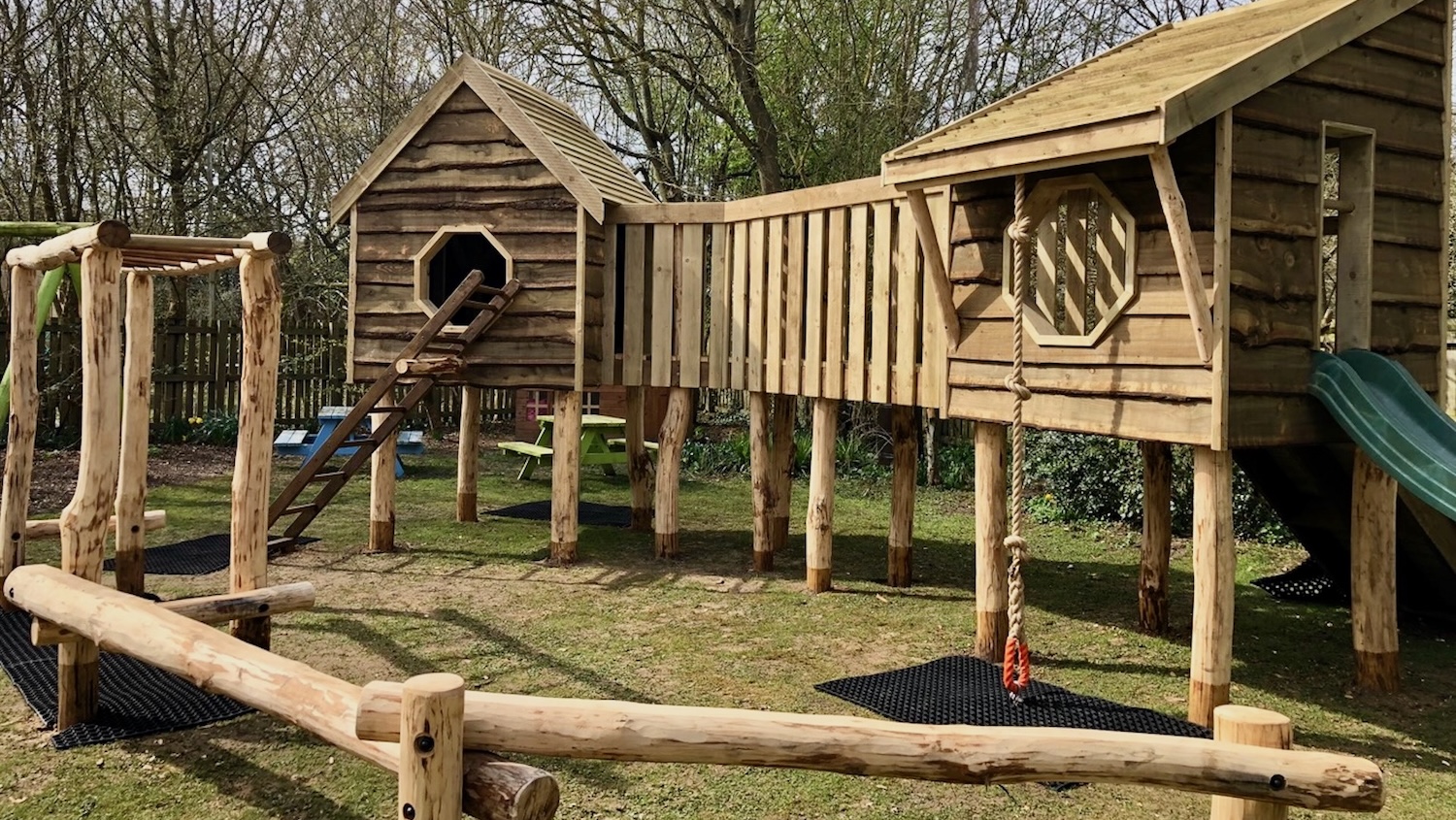 Lead view of the completed birdbox style play in Pegasus garden at the Mulberry Bush School copy (1)