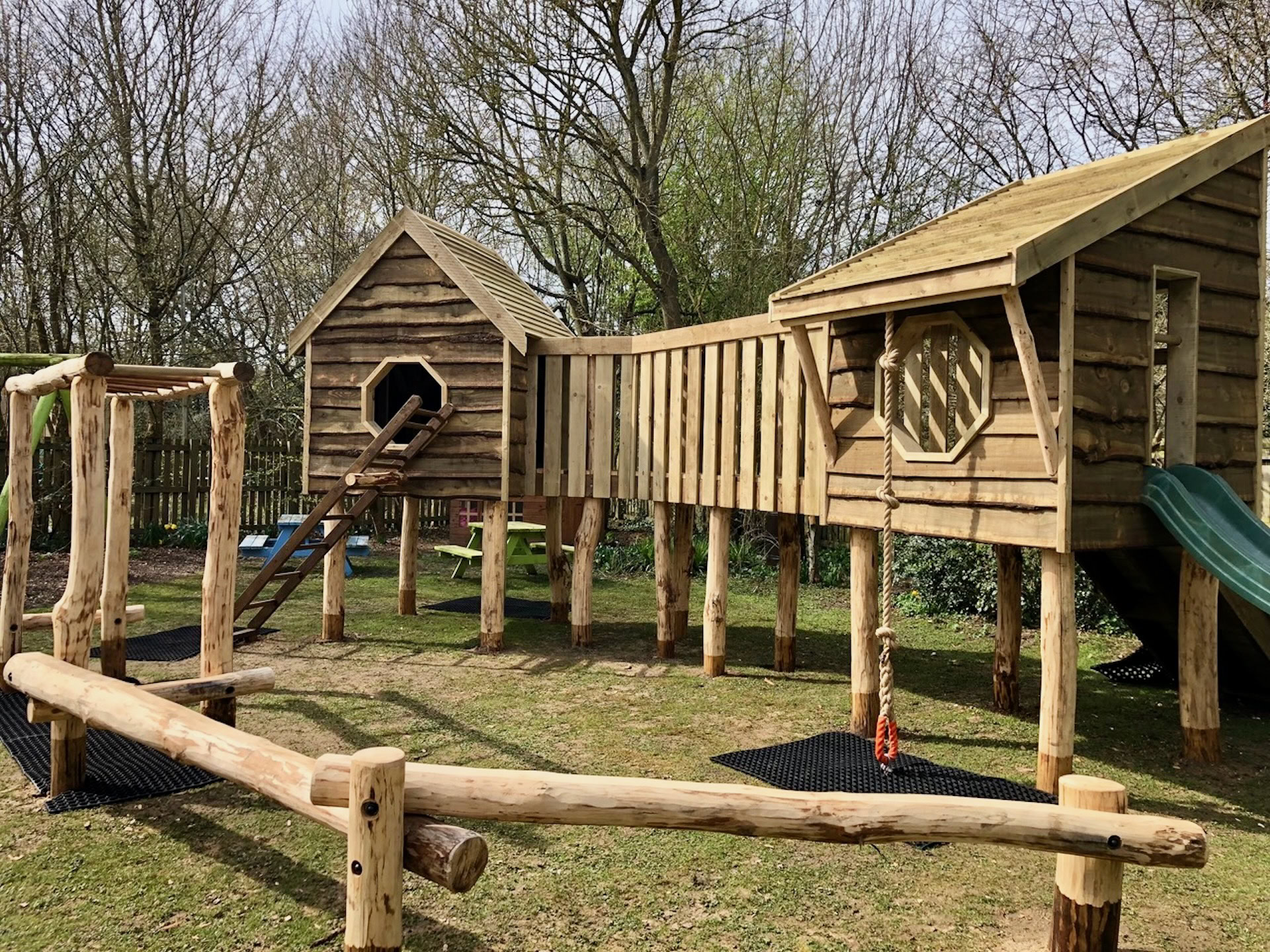 Lead view of the completed birdbox style play in Pegasus garden at the Mulberry Bush School copy (1)