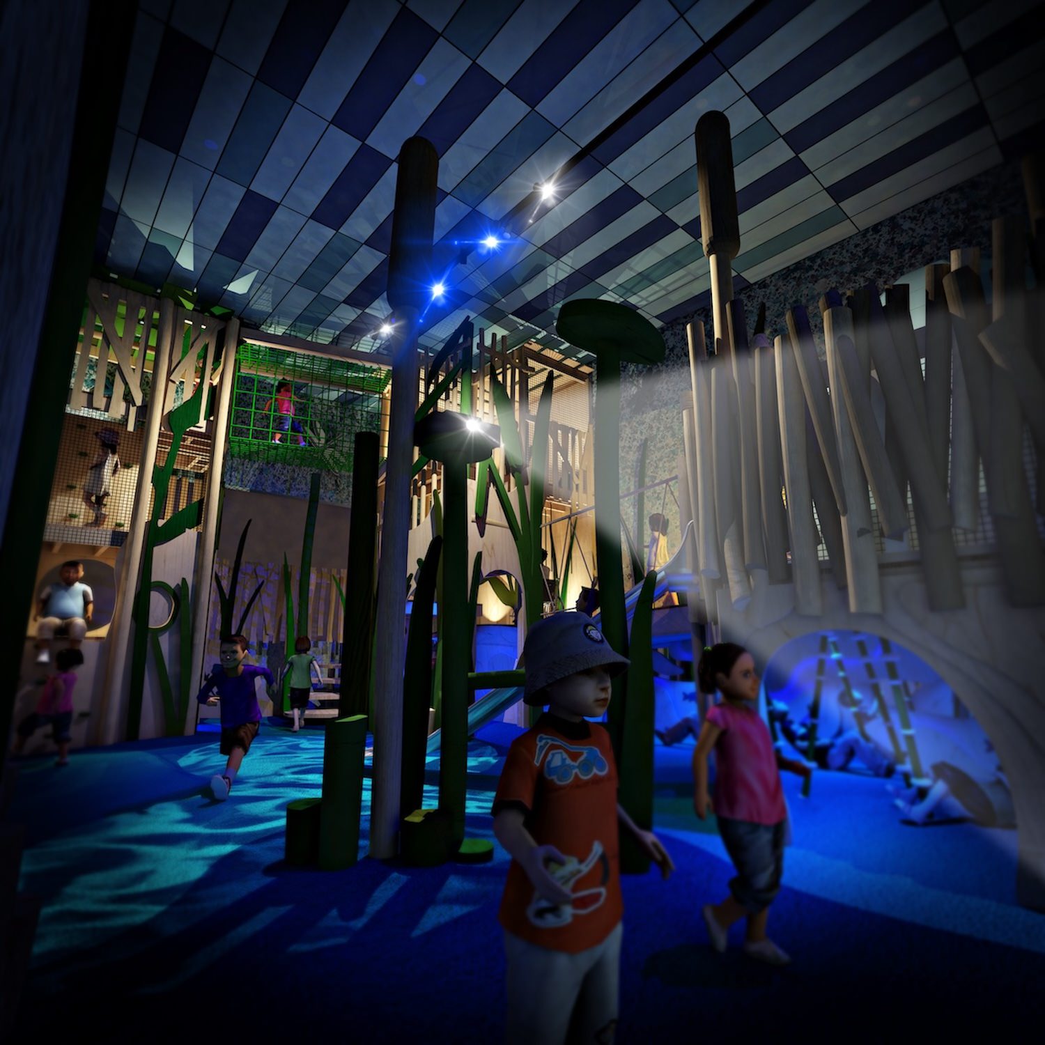 Center Parcs Sherwood Forest Dozing Duck Adventure Play by CAP.CO CGI illustration