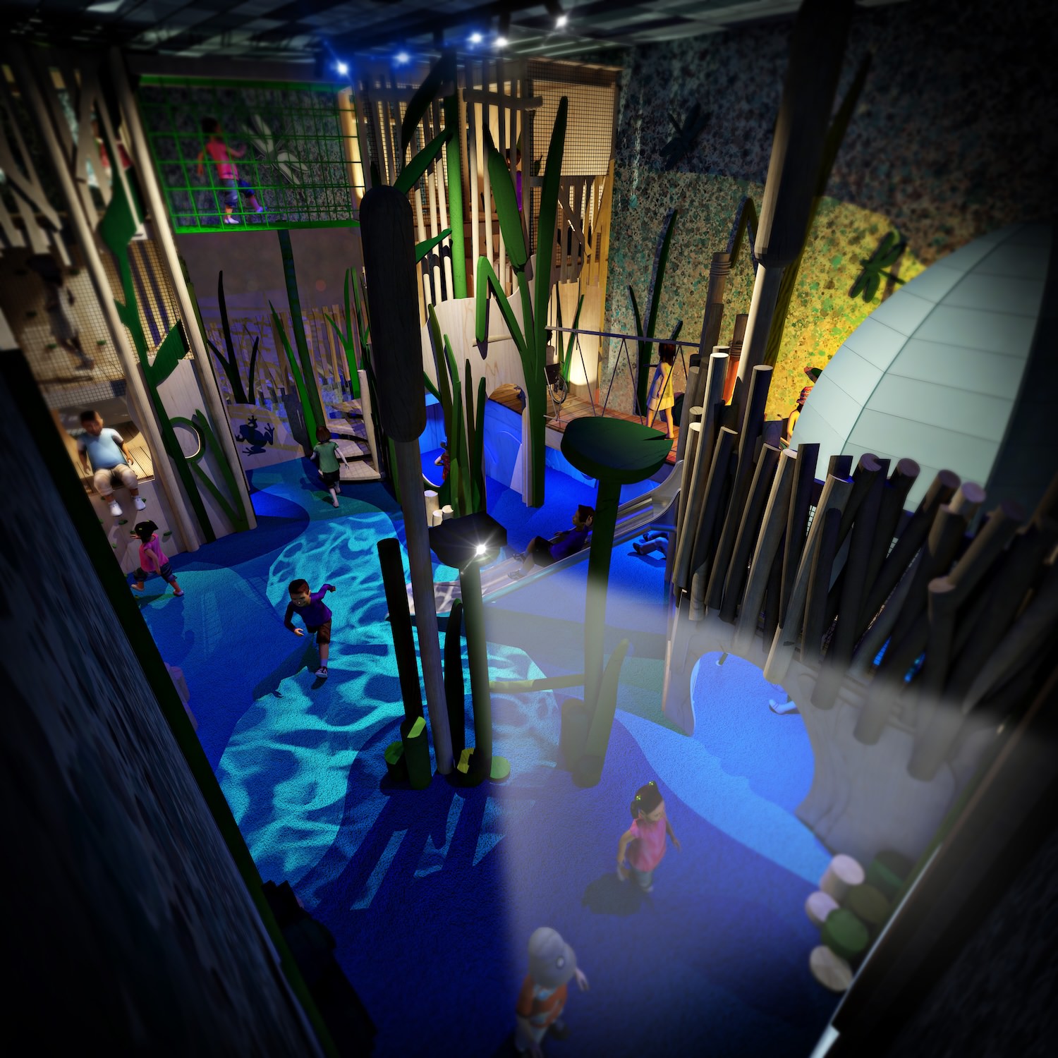 Center Parcs Sherwood Forest Dozing Duck Adventure Play by CAP.CO CGI illustration