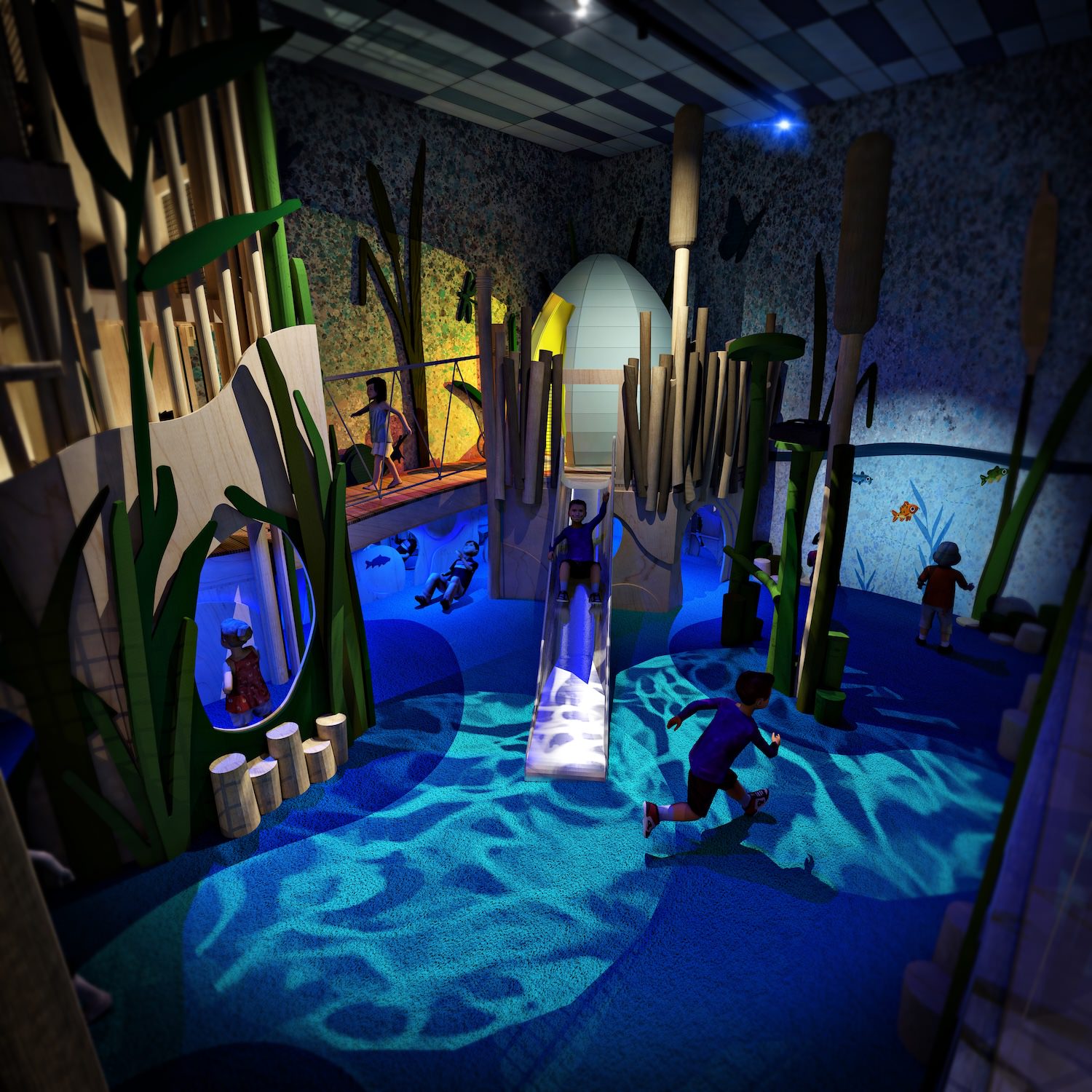 Center Parcs Sherwood Forest Dozing Duck Adventure Play by CAP.CO CGI illustration