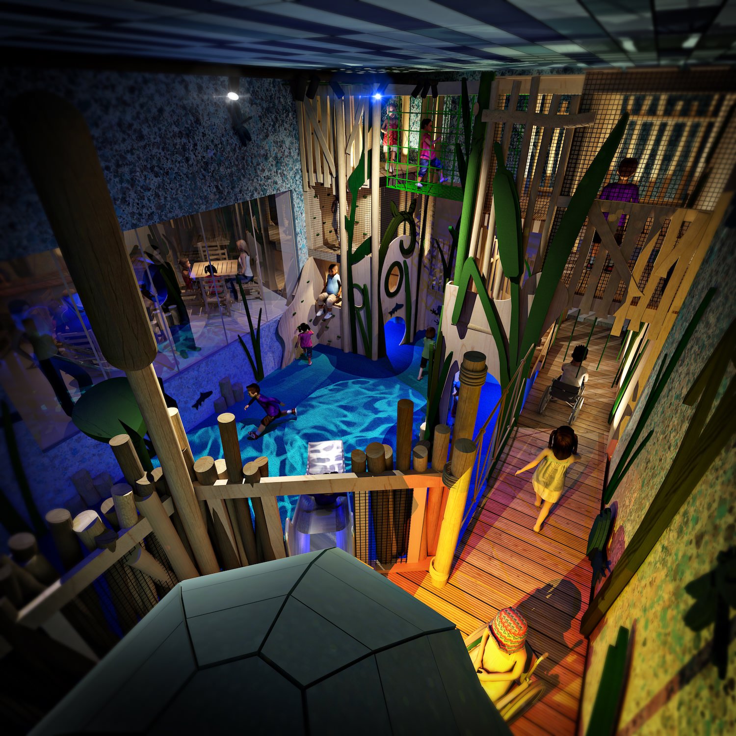 Center Parcs Sherwood Forest Dozing Duck Adventure Play by CAP.CO CGI illustration