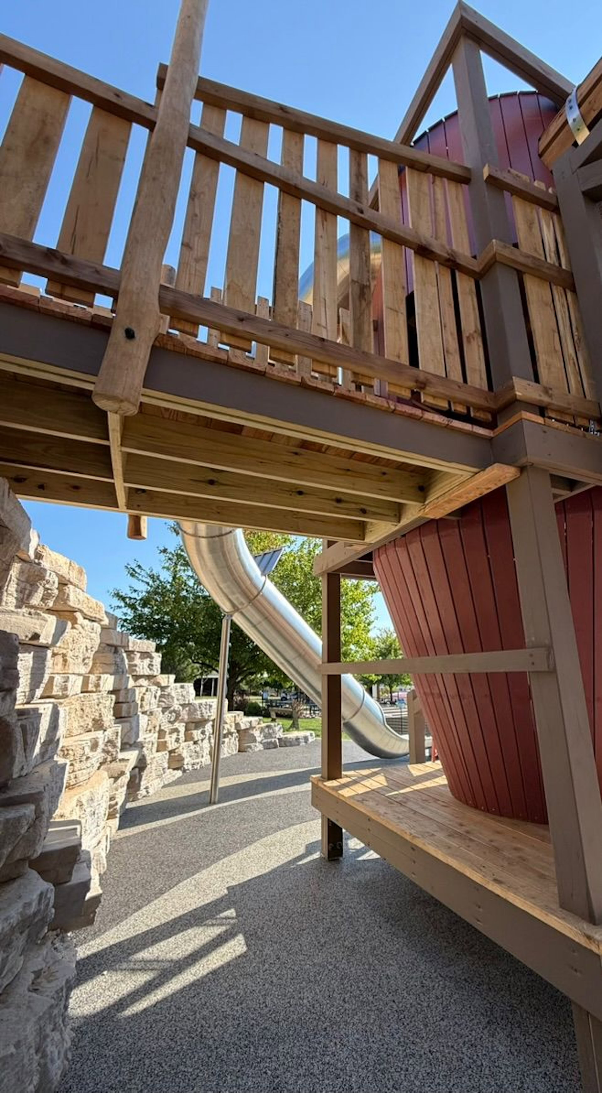 Under the bridge at Haystack Hills at Lewis Adventure Farm in New Era Michigan by CAP.CO