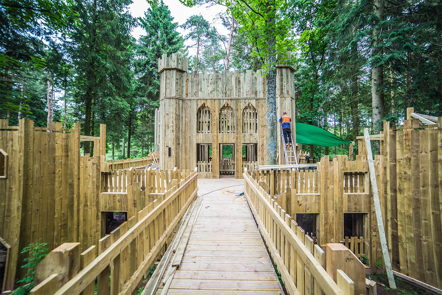 The Lost Castle adventure playground at Lowther Castle built and designed by CAP.CO photography by Jonny Keely