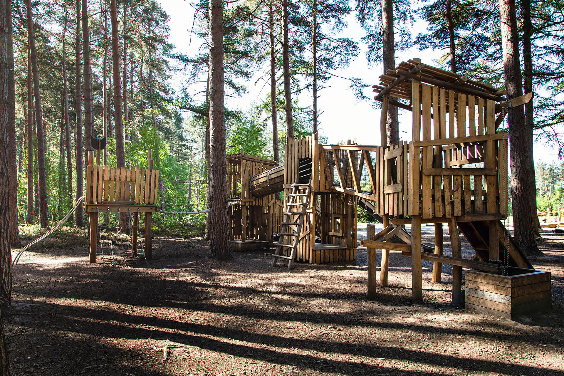 Adventure playground at Forestry England Sherwood Pines built by CAP.CO sustainable photography by Kev Foster