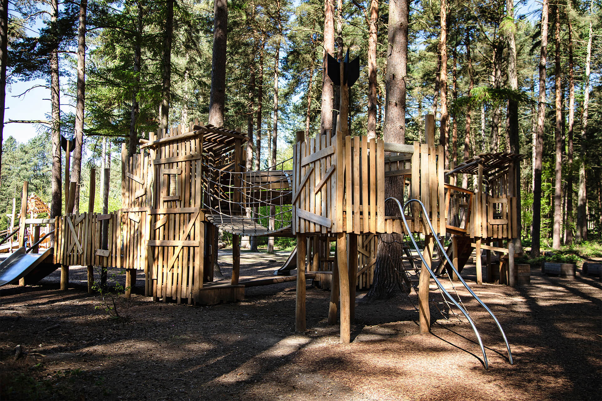 CAP.CO built Forestry England Sherwood Pines bespoke adventure playground photography by Kev Foster