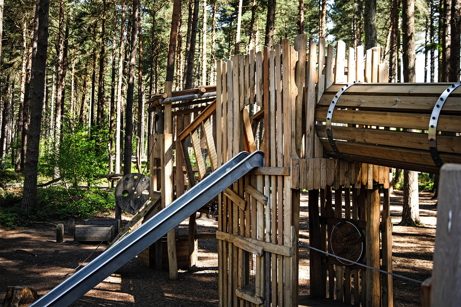 Forestry England Sherwood Pines adventure playground CAP.CO build natural setting captured by Kev Foster photography