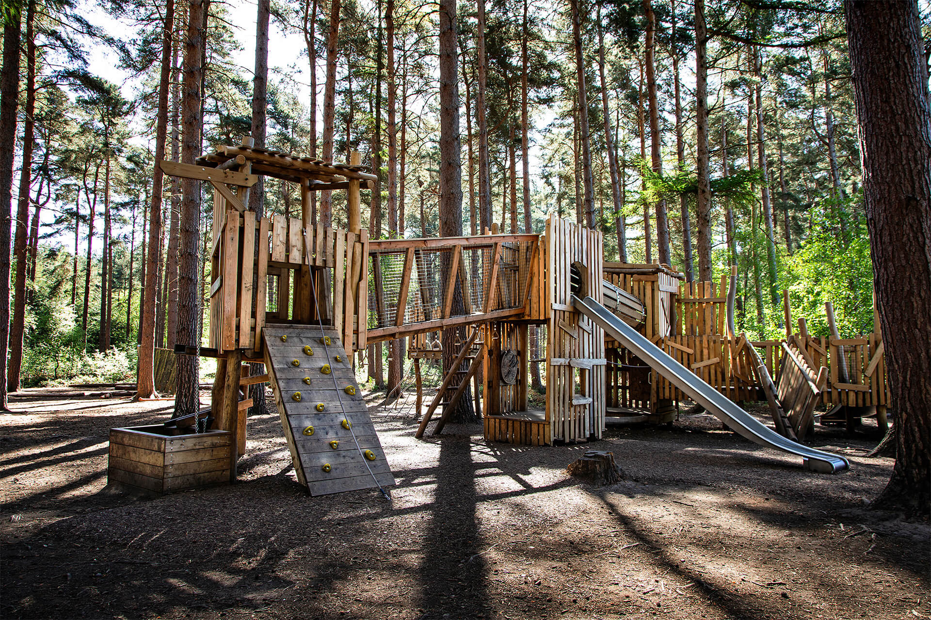 Kev Foster photography of Forestry England Sherwood Pines natural adventure playground built by CAP.CO