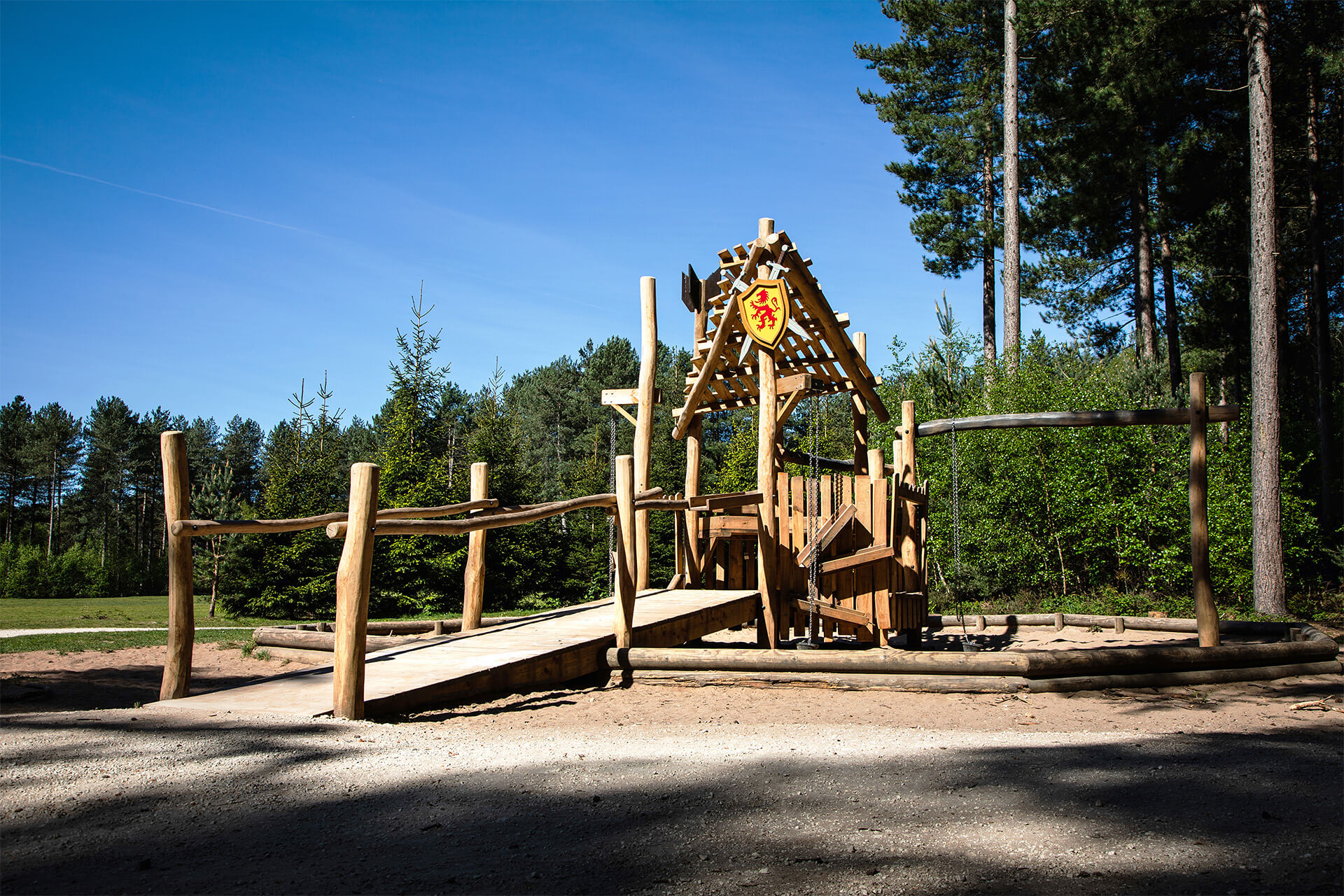 Photography by Kev Foster of Forestry England Sherwood Pines bespoke adventure playground built by CAP.CO