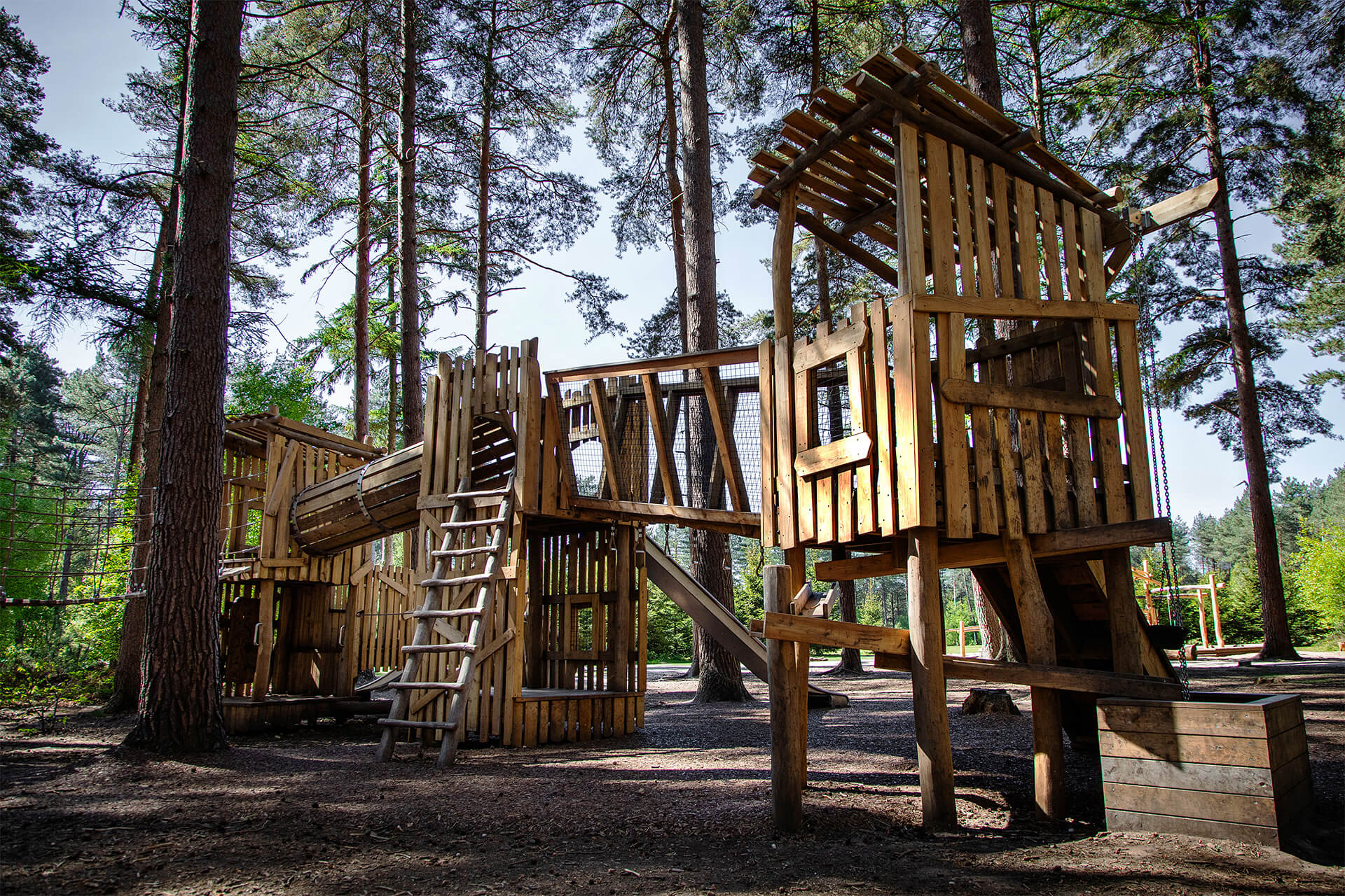 Sherwood Pines Forestry England CAP.CO built sustainable adventure playground photography by Kev Foster