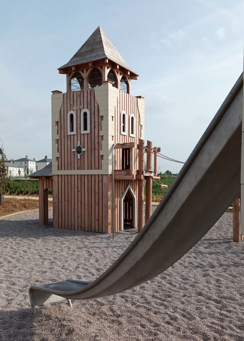 Bespoke playground design for The Great Field Playground at Poundbury by CAP.CO