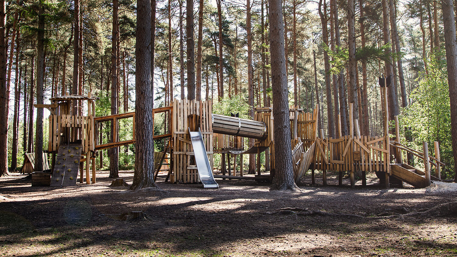 CAP.CO built designed Forestry England Sherwood Pines sustainable adventure playground in a natural setting photography by Kev Foster