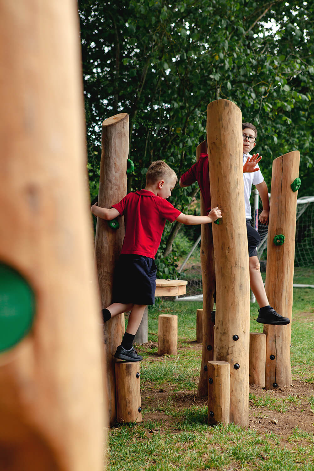 CAP.CO built ground play trail for schools at Fen Drayton Primary School with children having fun