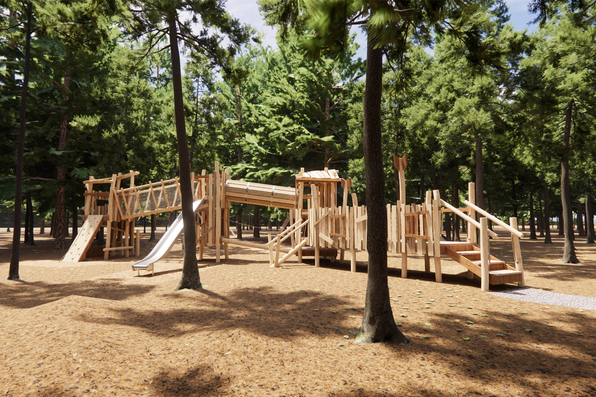CAP.CO design render for Sherwood pines playground