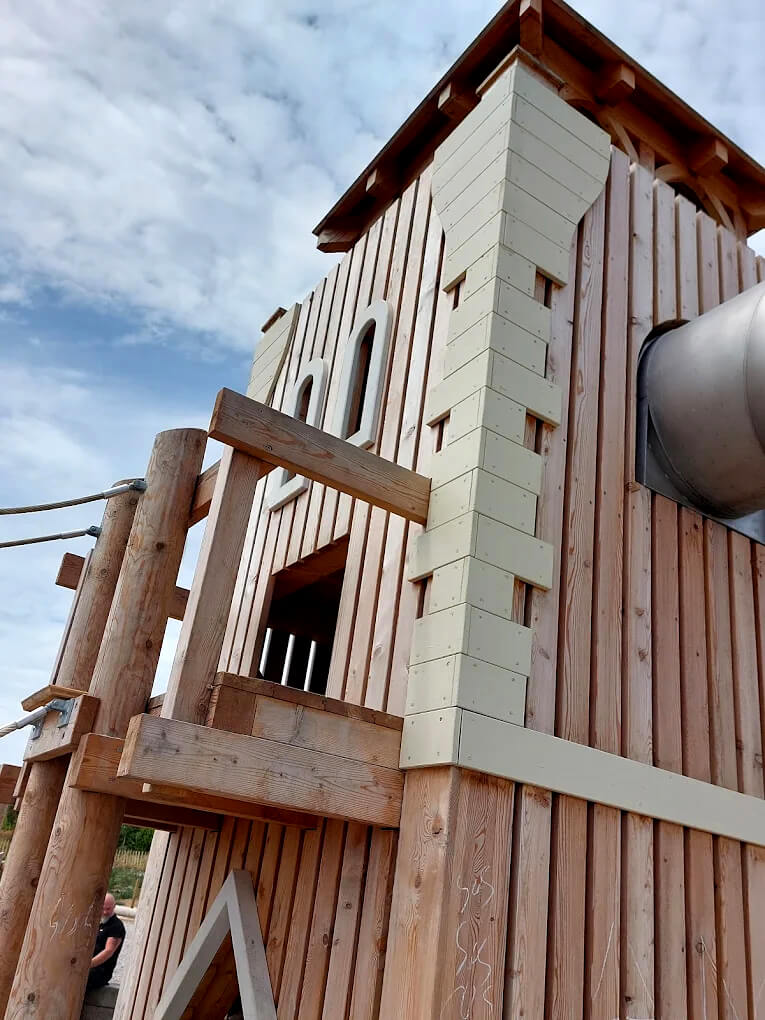 CAP.CO designed playground at The Great Field in Poundbury, Dorset