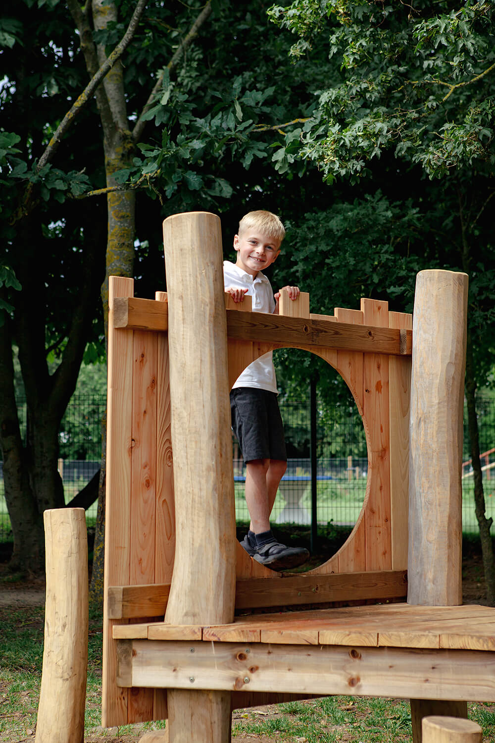CAP.CO playground builders for schools creating a fun ground play trail at Fen Drayton Primary School