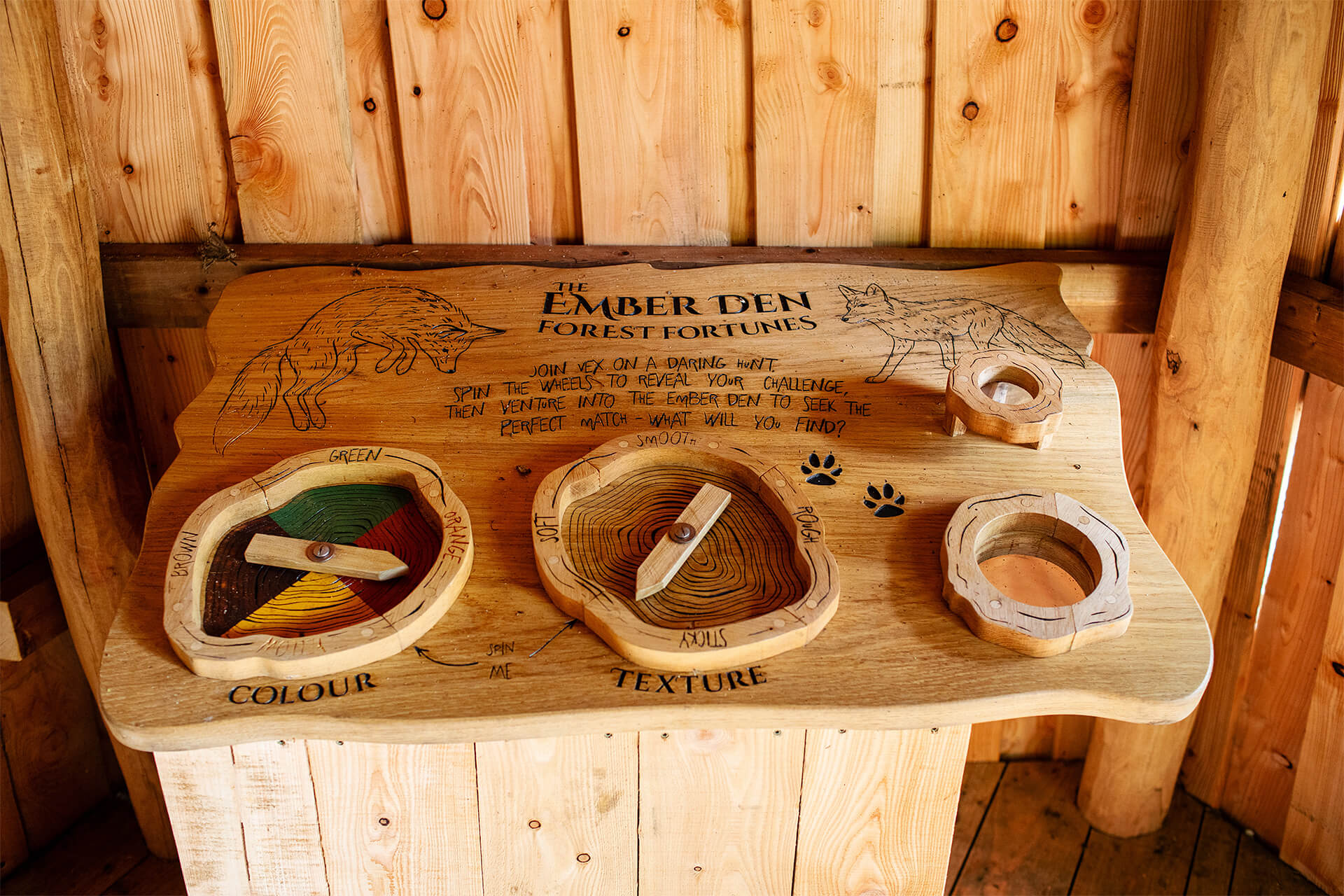 The Ember Den sensory play at Guildenacre adventure playground at Helmingham designed and built by CAP.CO, photography by Kev Foster