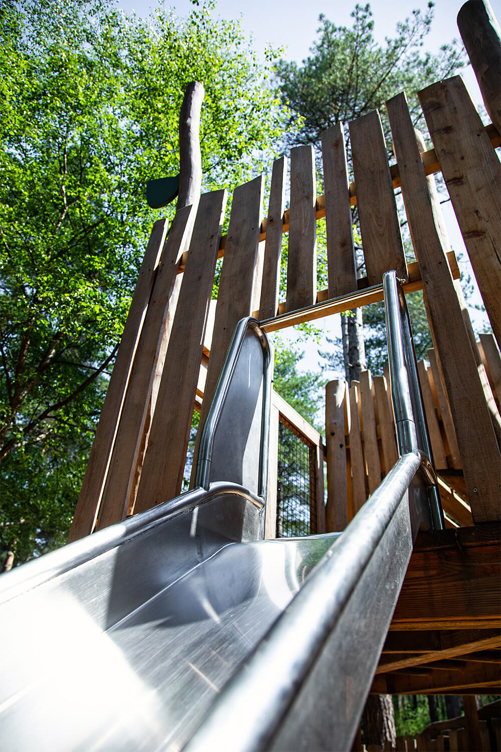 CAP.CO’s Ants’ Nest playground featuring timber towers and slides