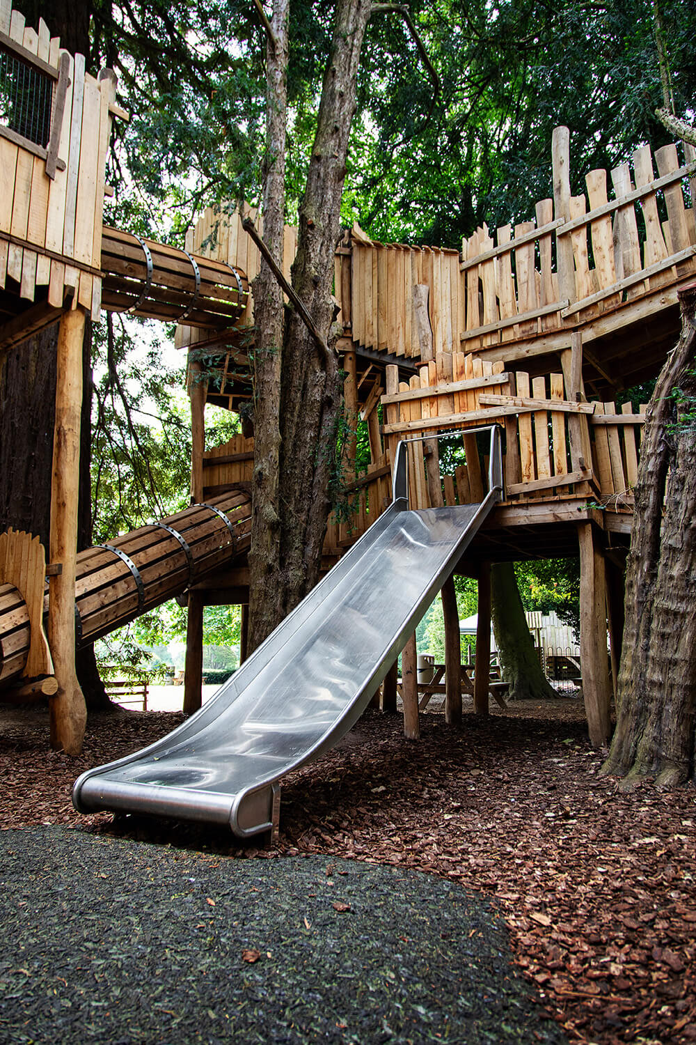 Sky Maze slide adventure playground at Cotswold Wildlife Park, designed and built by CAP.CO, photography by Kev Foster