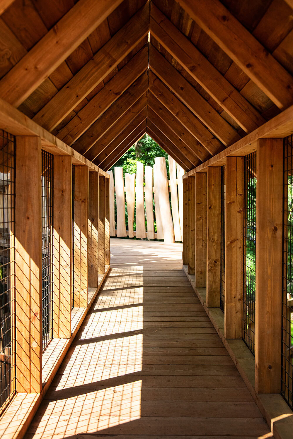 The Sky Maze adventure playground at Cotswold Wildlife Park, designed and built by CAP.CO to spark discovery and imagination, photography by Kev Foster