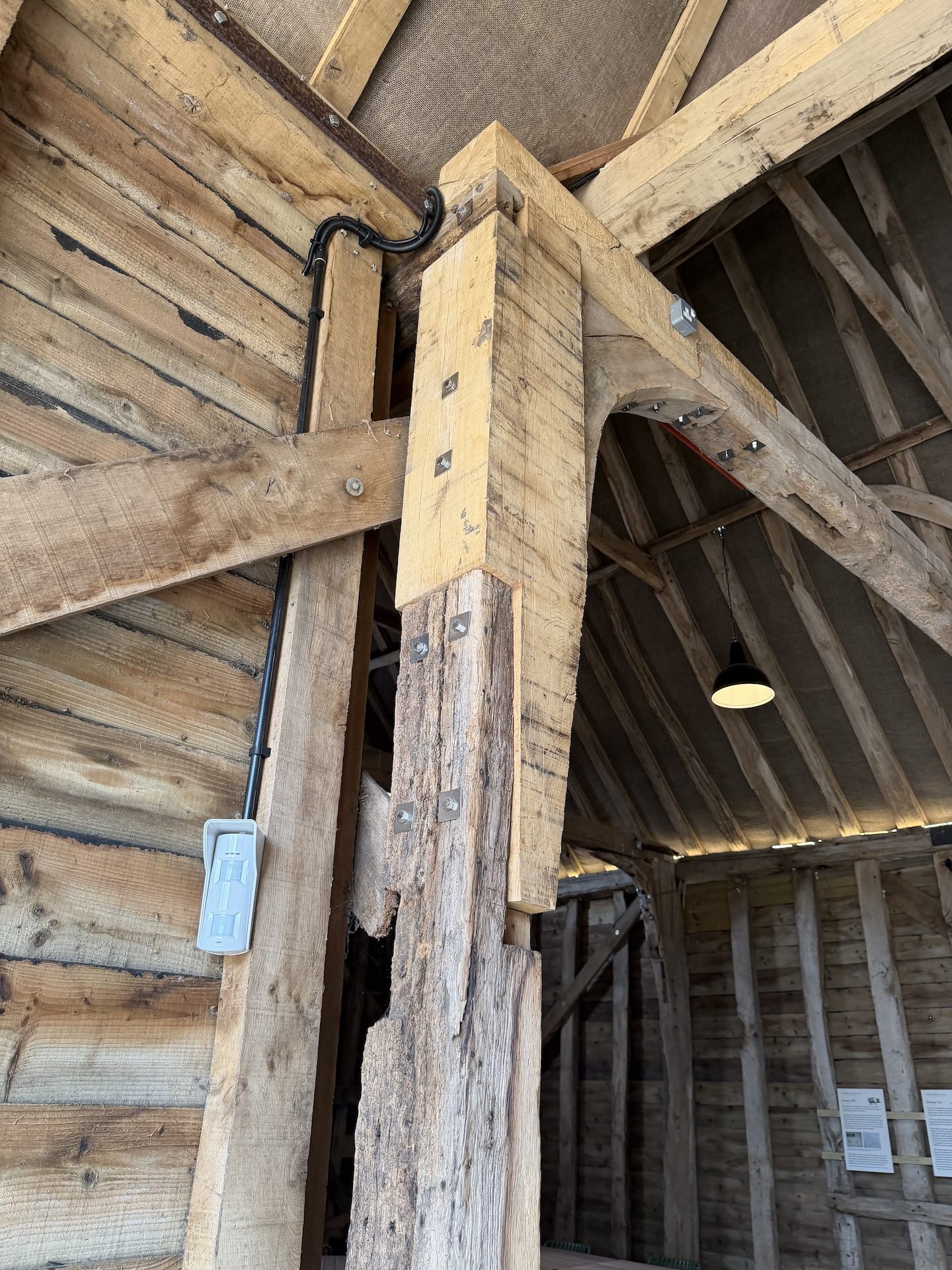 The visible repair at the Guildenacre barn 2