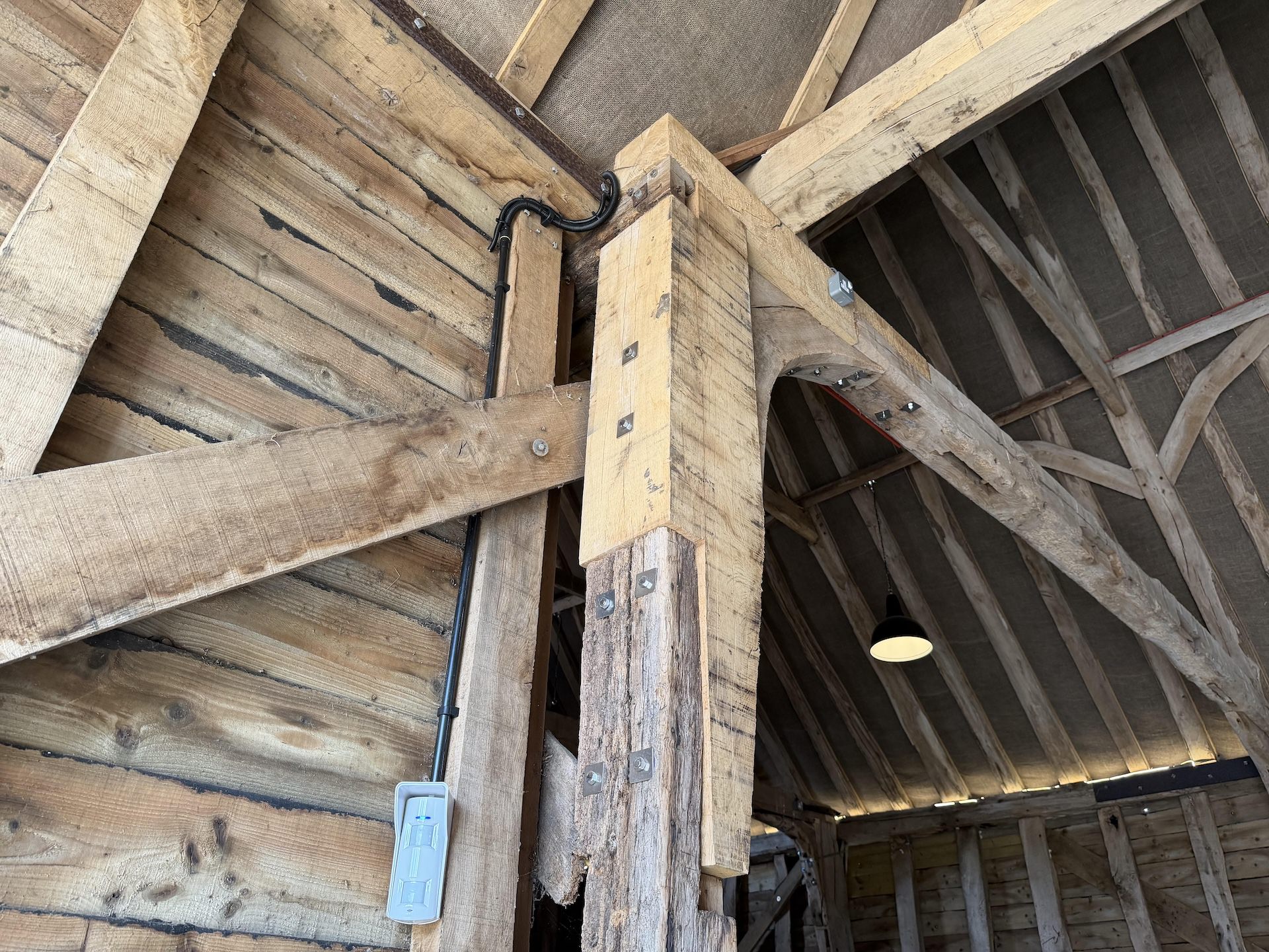 The visible repair at the Guildenacre barn 3