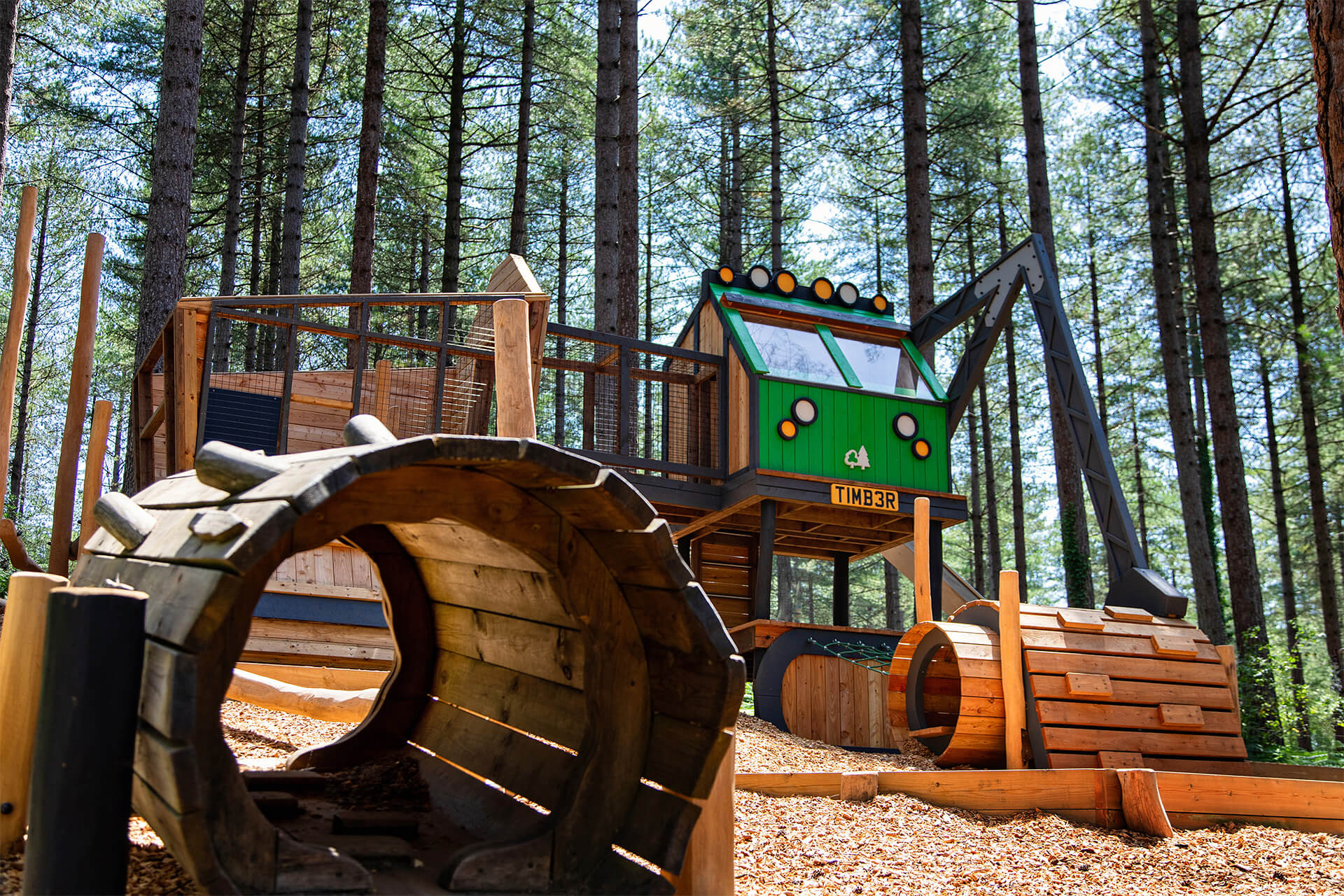 Timber! adventure playground at Moors Valley, bespoke designed and built by CAP.CO
