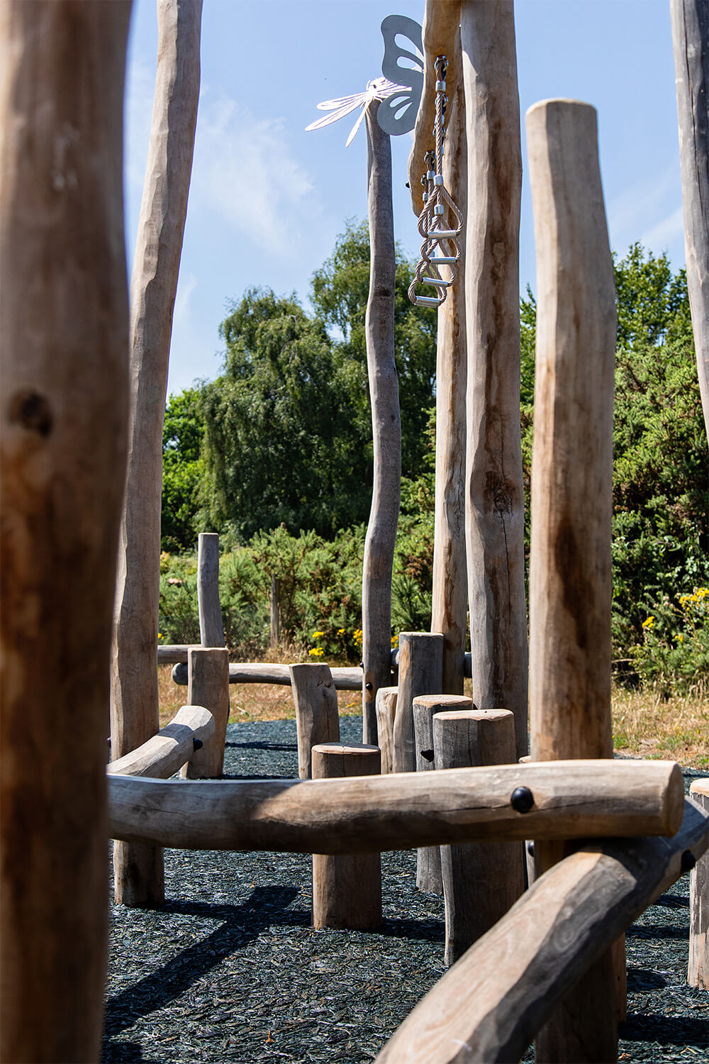 CAP.CO-designed wooden play routes and climbing features at Minsmere RSPB nature reserve
