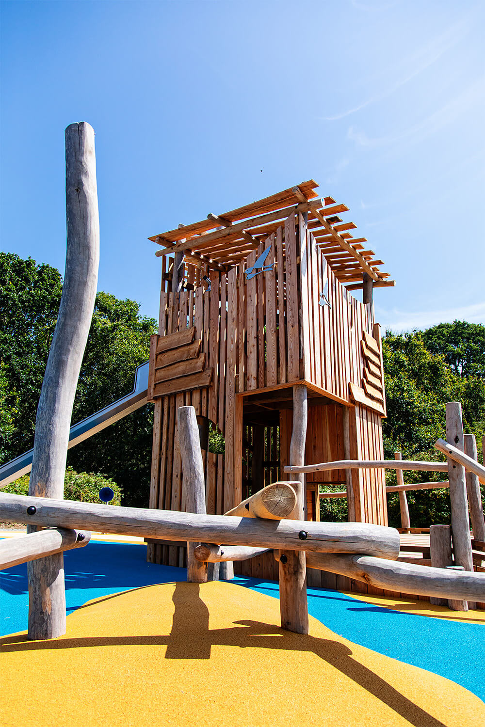 Custom timber climbing structures and elevated routes designed by CAP.CO at Minsmere