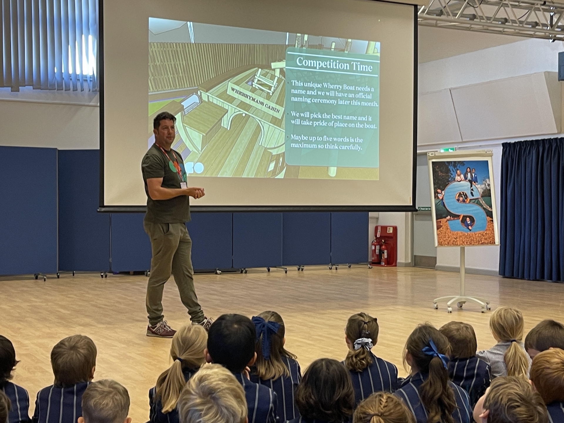 Pete Dean of CAP.CO at Town Close School delivering School Assembly at Town Close School