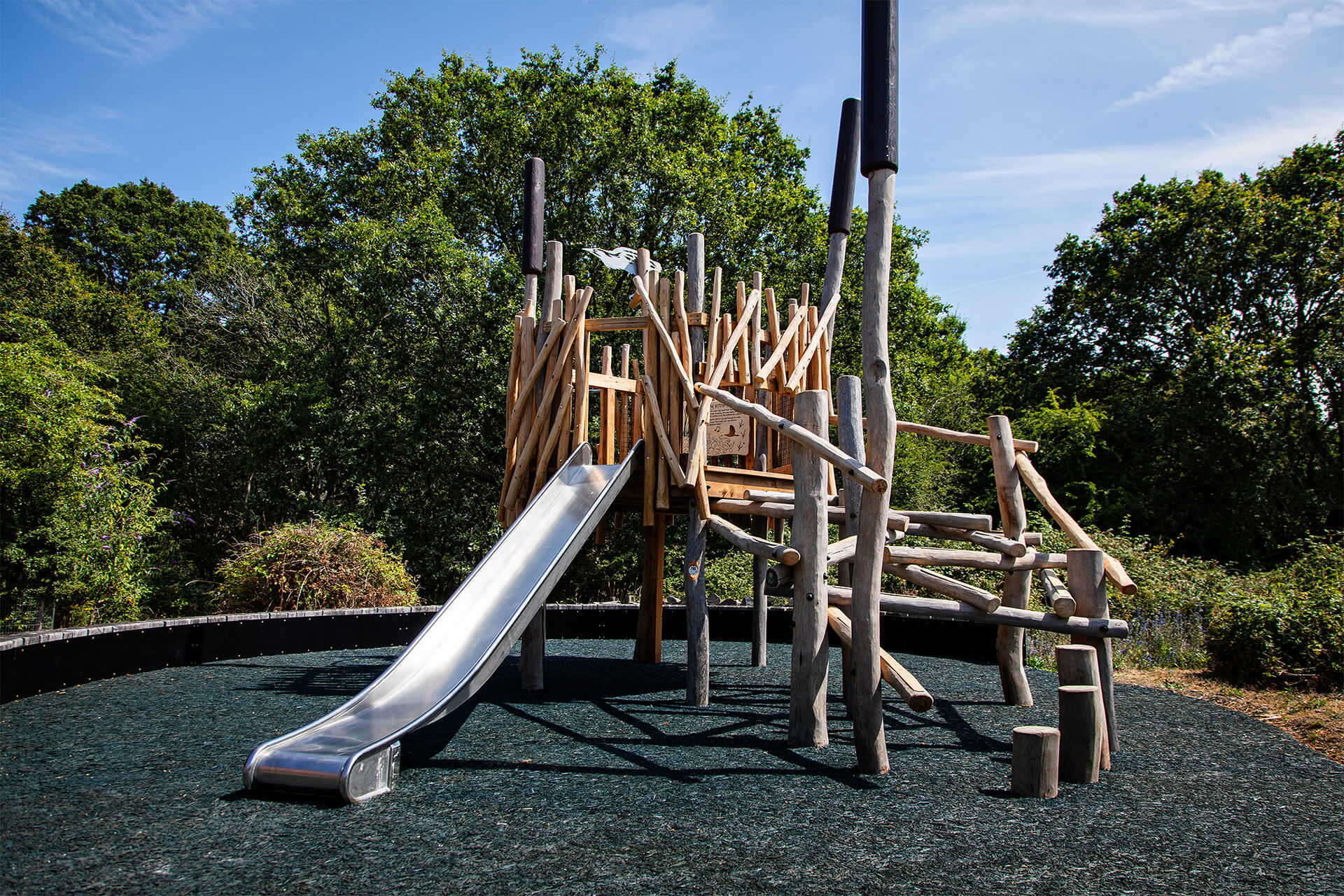 adventure playground at RSPB Minsmere designed and built by CAP.CO photography by Kev Foster
